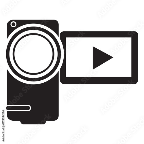 Handycam camcorder flat icon