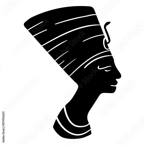 Nefertiti royal wife bust icon