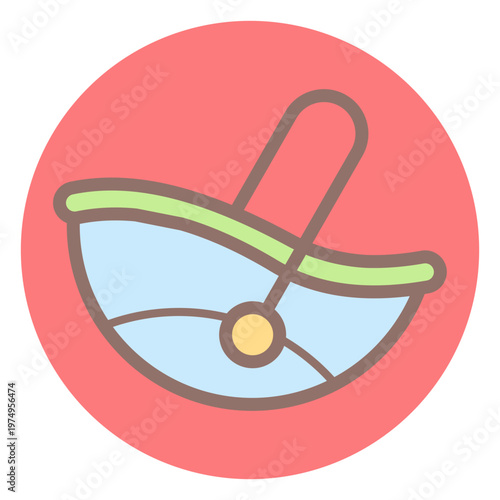 Baby hand carrier circle icon