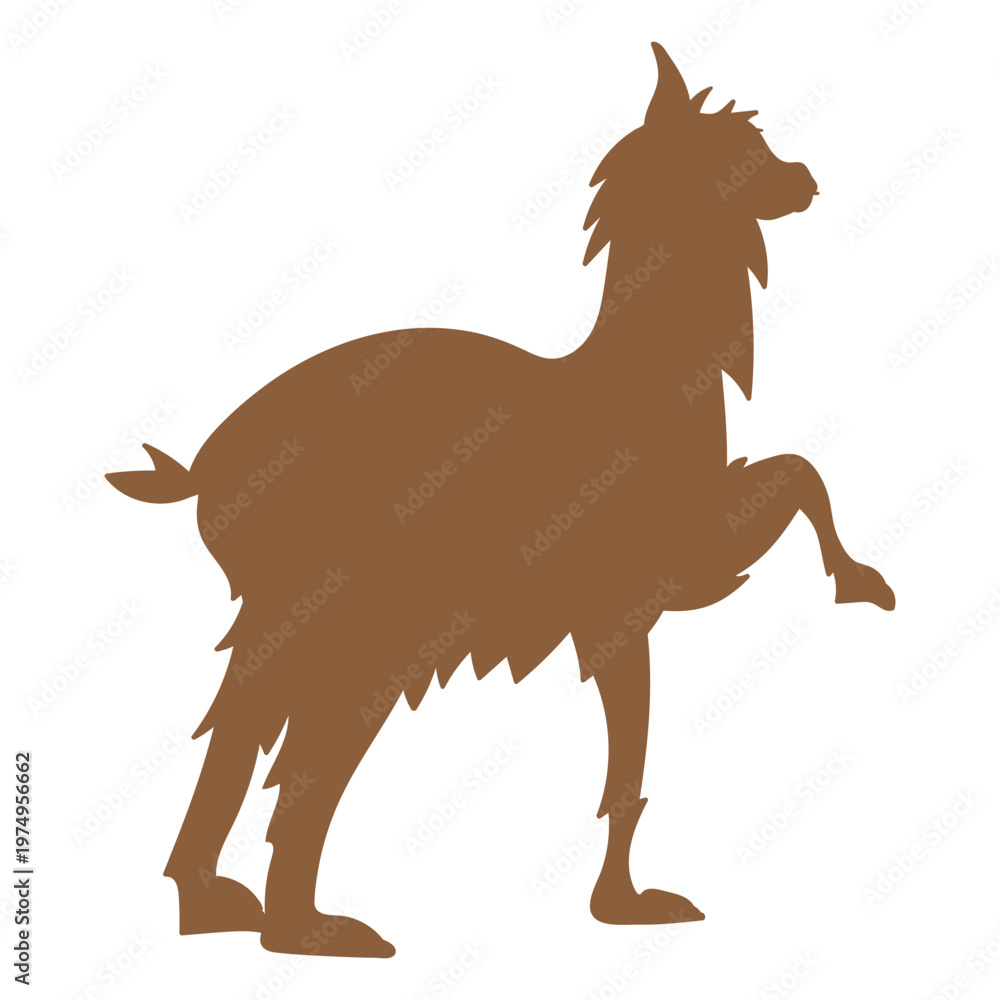 Fototapeta premium Llama animal silhouette