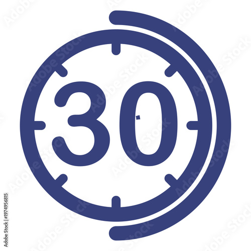 30 minutes clock icon