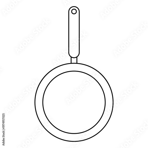 Frying pan stroke icon