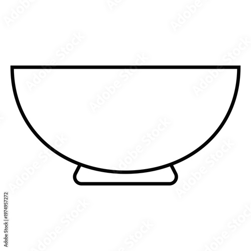 Serving bowl stroke icon