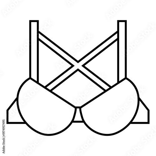 Crossback push up bra stroke