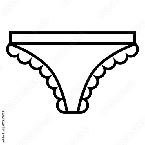 Women lace bikini stroke icon
