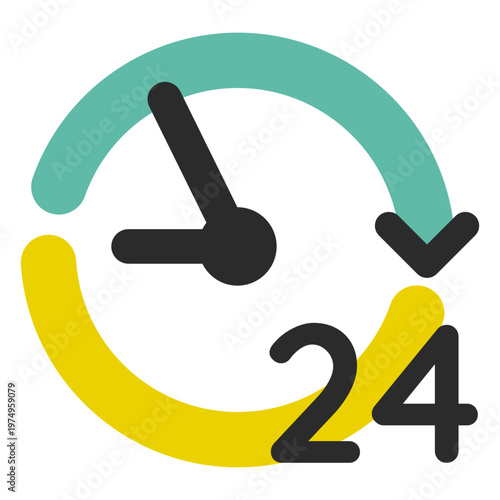 24 hour service colored stroke