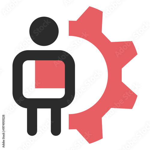 Customer settings colored stroke icon