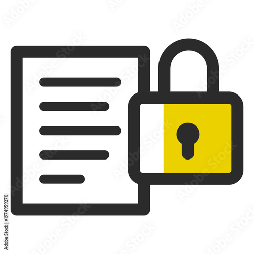 Locked file colored stroke icon