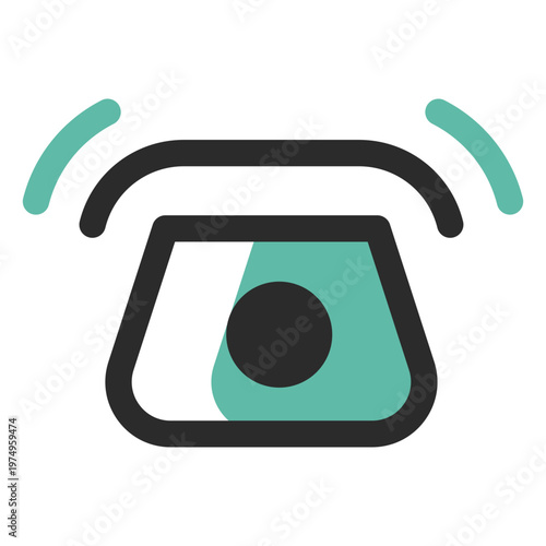 Telephone ringing colored stroke icon