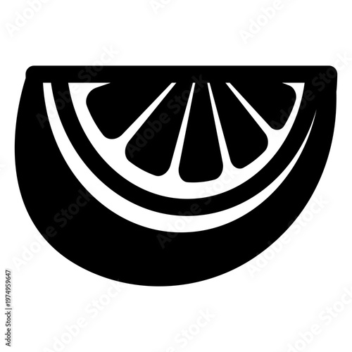 Orange fruit slice silhouette