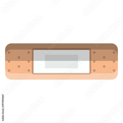 Rectangle adhesive bandage icon