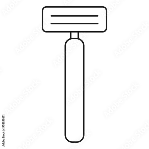 Razor shaver stroke icon