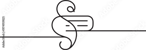 Paragraph icon line continuous drawing vector. One line Paragraph icon. one line Icon drawing