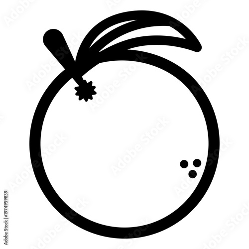 Whole orange stroke icon