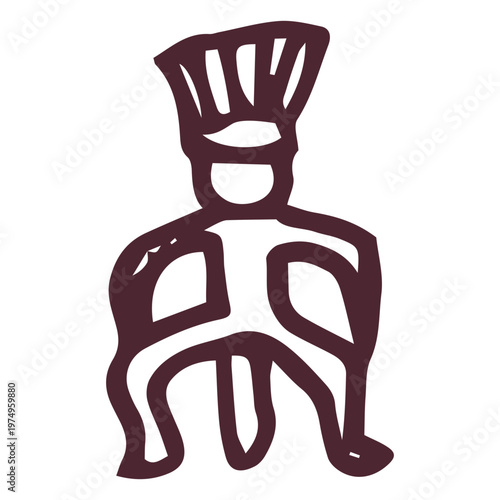 Ancient egypt man hieroglyphics symbol