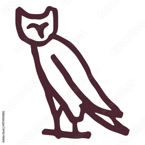Ancient egypt owl symbol