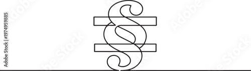 Paragraph icon line continuous drawing vector. One line Paragraph icon. one line Icon drawing