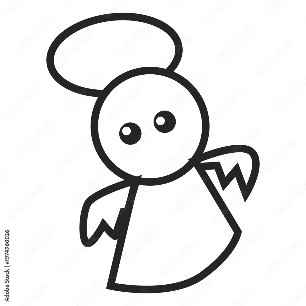 Fototapeta premium Cute angel icon