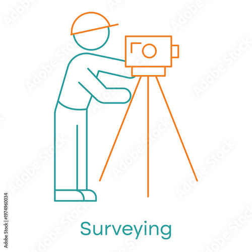 Civil Engineering Survey Line Icon