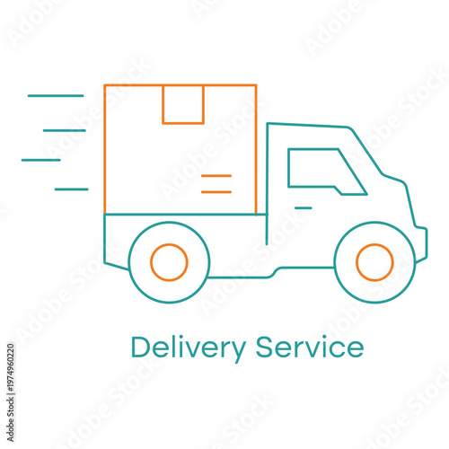 Quick Courier Delivery Outline Icon