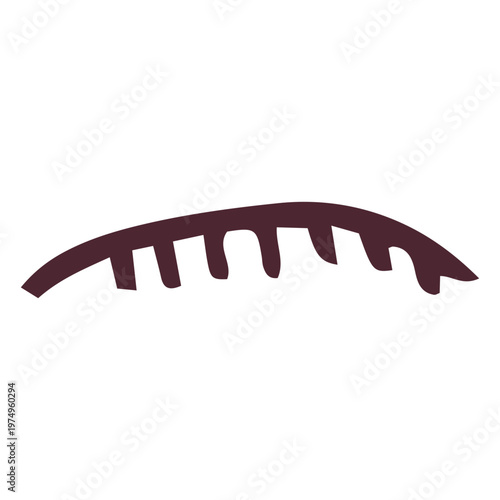Egyptian upper lip with teeth hieroglyphics symbol