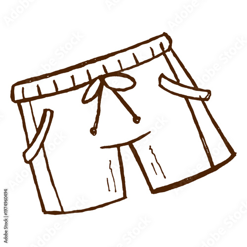 Hand drawn swimming shorts icon