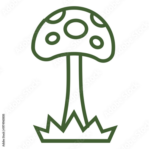 Tall mushroom icon