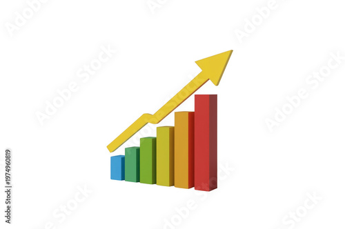 Free Download Growth chart with upward arrow showing progress - GFXLoad