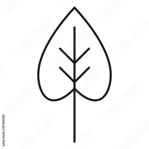 Heart shaped leaf icon