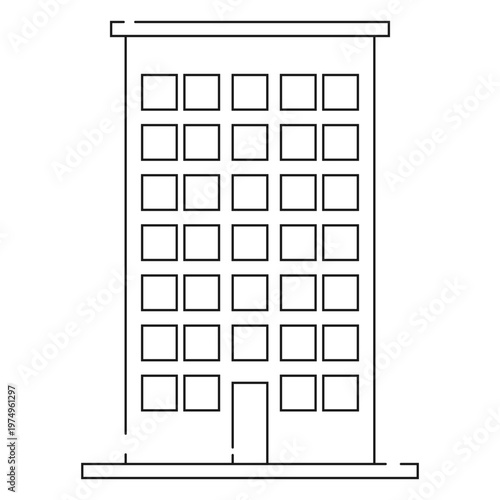 House building line icon