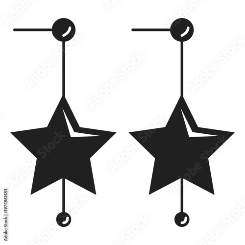 Fotografía Star dangle earring icon