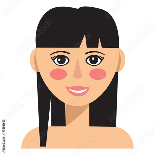 Bangs hair woman avatar