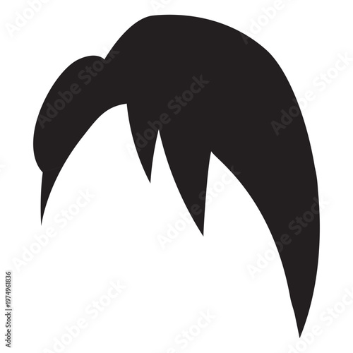 Short side swept hair silhouette