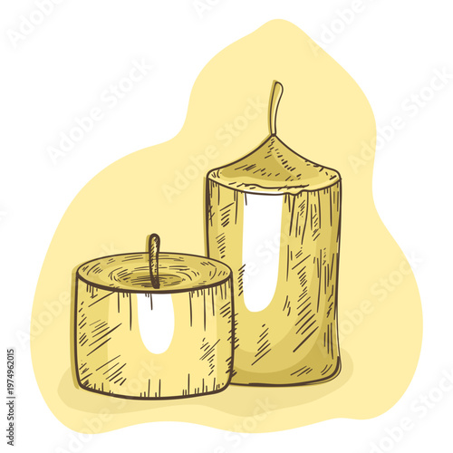 Candle illustration wax