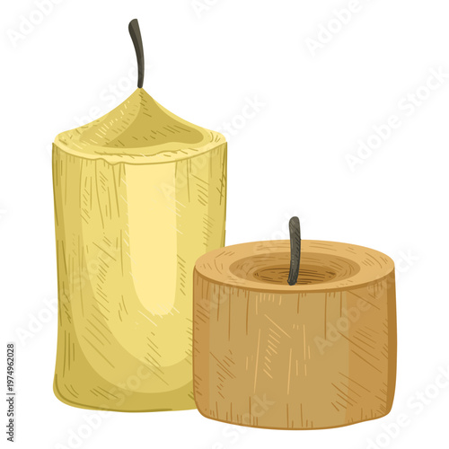 Candle pair illustration