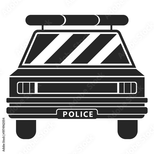 Car police headlight silhouette