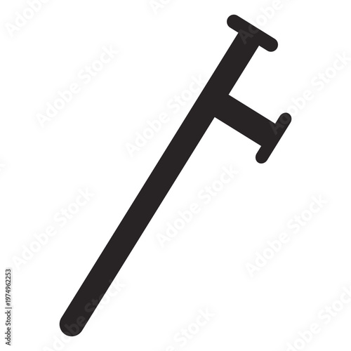Truncheon club baton silhouette