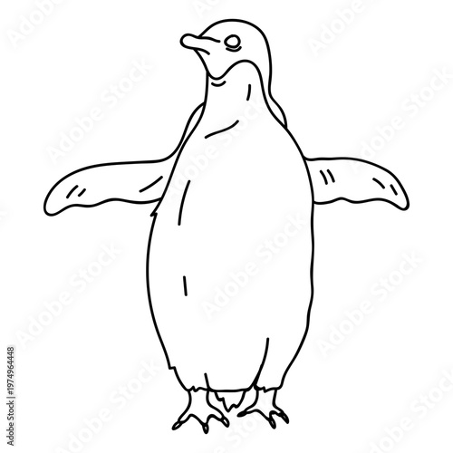 Penguin beak fat wing stroke