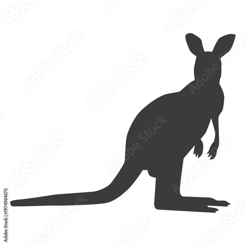 Φωτογραφία Kangaroo tail leg silhouette animal