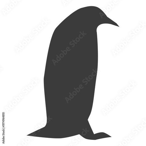 Penguin beak wing fat silhouette