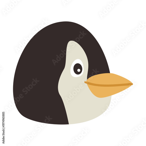 Penguin beak flat sticker