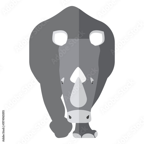 Rhino rhinoceros horn fat flat animal