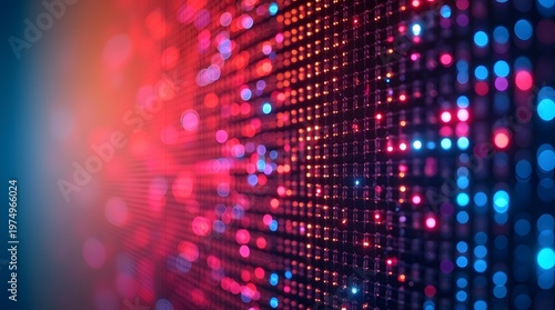 Colorful Abstract Light Pattern Displaying Dynamic Glow and Luminous Visuals in a High-Tech Environment