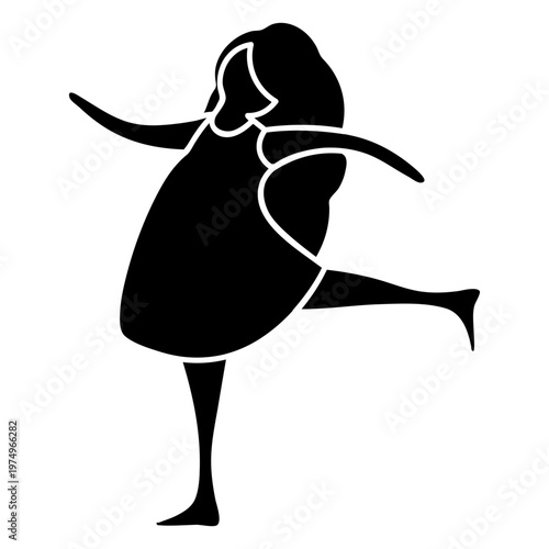 Amateur ballet dance silhouette