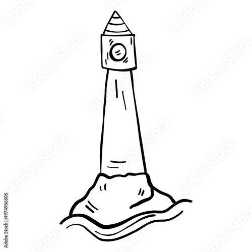 Lighthouse sea searchlight floodlight tower stroke