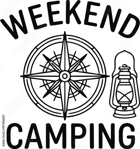 Weekend Camping Adventure Logo Design Template
