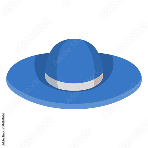 Floppy beach hat icon