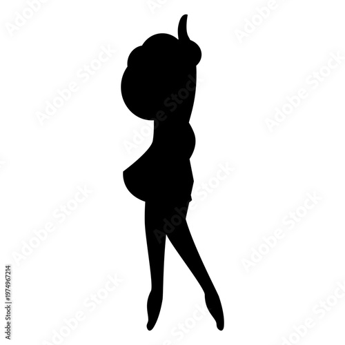 Woman ballet dancing silhouette ballet