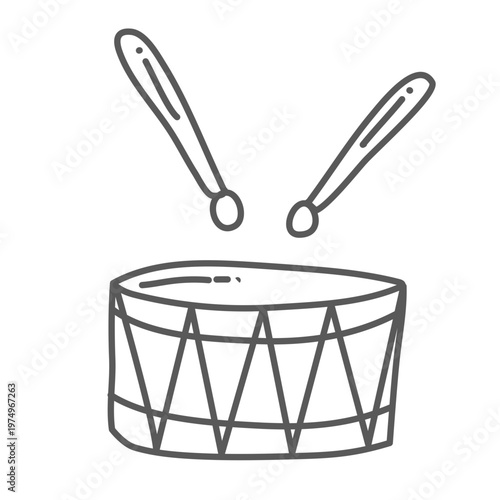 Obraz na płótnie Drum drumstick doodle