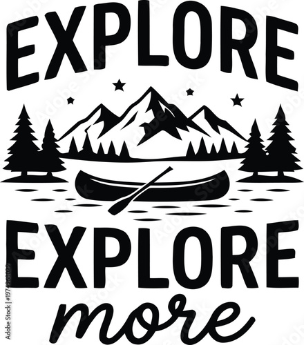 Explore More Adventure Typography Poster Design